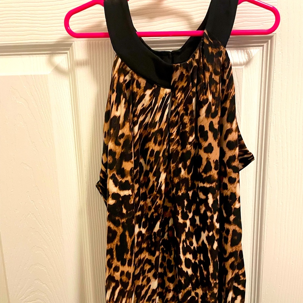 INC sleeveless blouse in animal print size PETITEP